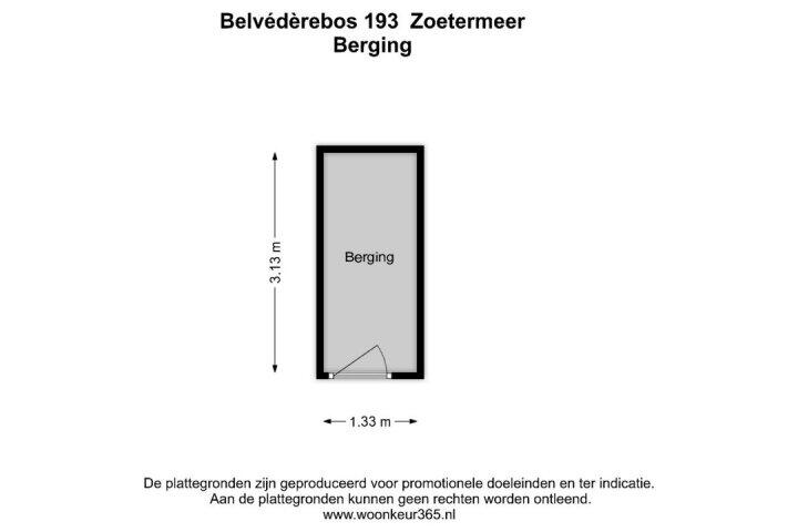 Plattegrond – Belvédèrebos 193, Zoetermeer