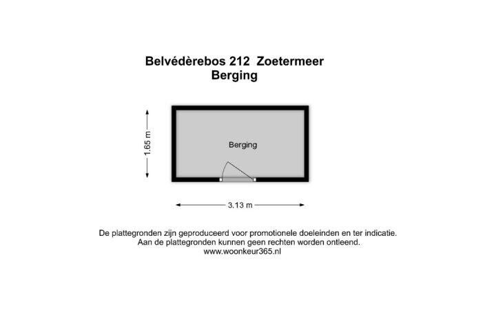 Plattegrond – Belvédèrebos 212, Zoetermeer