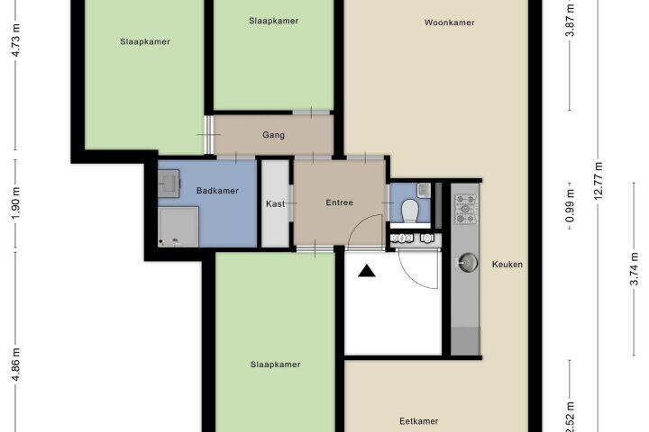 Plattegrond – Benedenlangs 31, Amsterdam