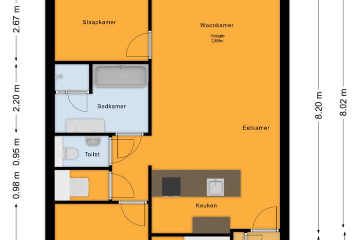Plattegrond – Beneluxlaan 726, Almere