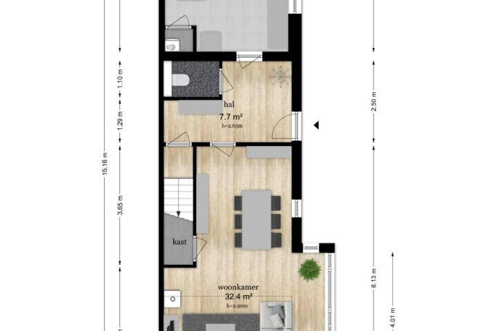Plattegrond – Bentincklaan 22, Leersum