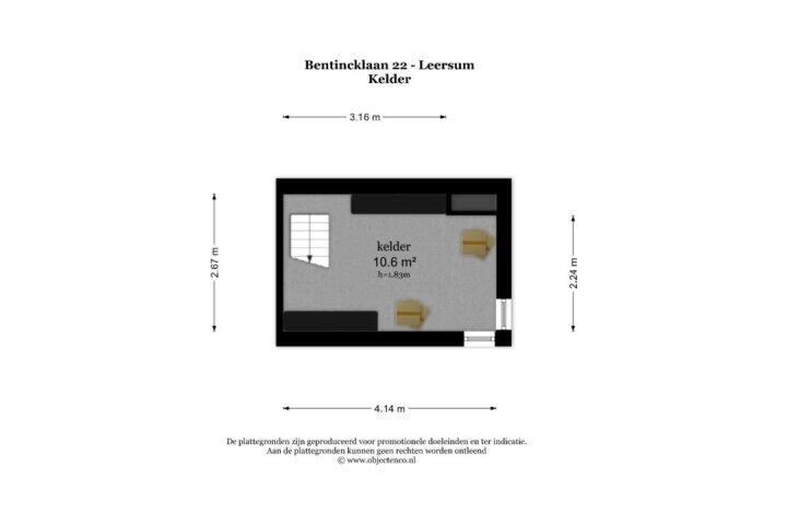 Plattegrond – Bentincklaan 22, Leersum