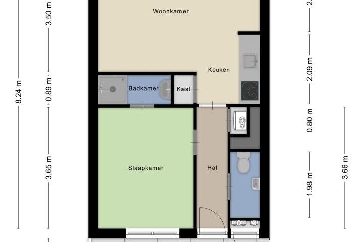 Plattegrond – Benzenraderweg 227 A, Heerlen