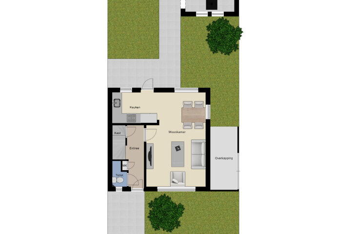 Plattegrond – Bereklauwstraat 2, Arnhem