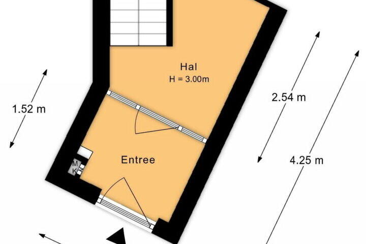 Plattegrond – Berg en Dalseweg 214, Nijmegen