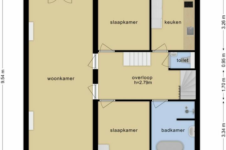 Plattegrond – Berg en Dalseweg 390, Nijmegen