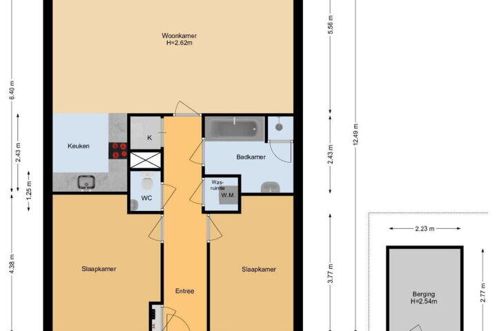 Plattegrond – Bergermeerstraat 109, Den Haag