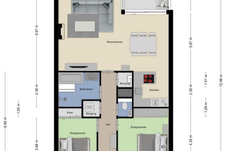 Plattegrond – Bergermeerstraat 97, Den Haag