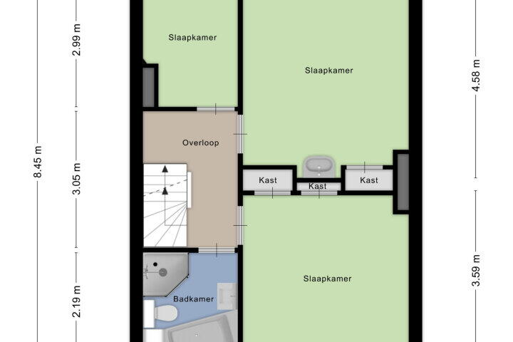 Plattegrond – Bergerstraat 119, Maastricht