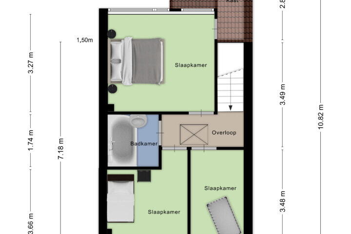 Plattegrond – Bergkristaldijk 29, Roosendaal