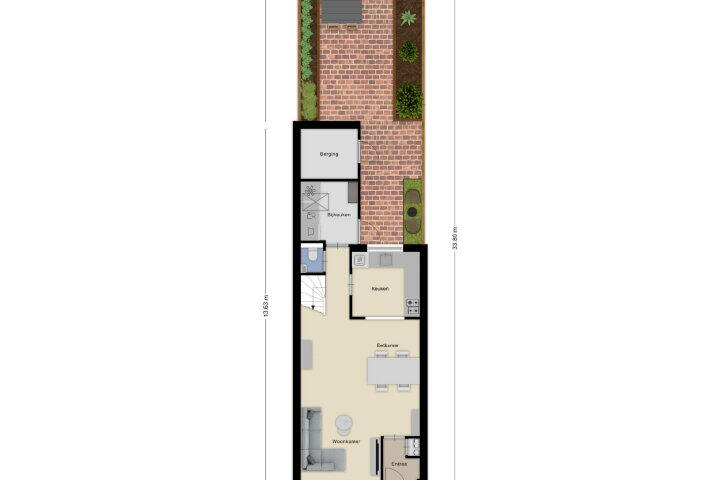 Plattegrond – Bergkristaldijk 49, Roosendaal