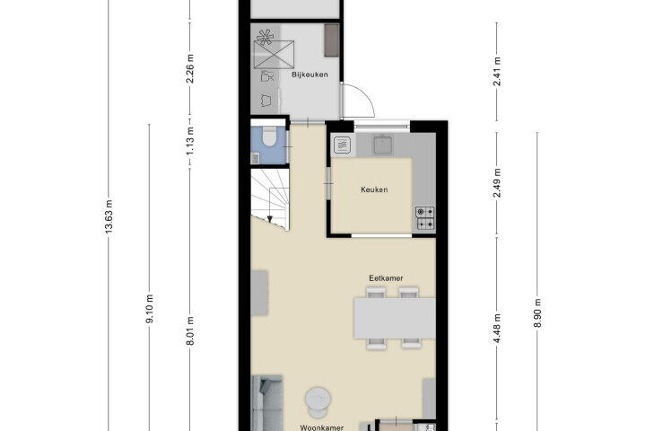 Plattegrond – Bergkristaldijk 49, Roosendaal