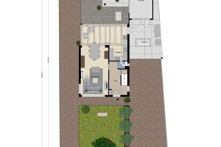 Plattegrond – Bergsebaan 60, Nispen