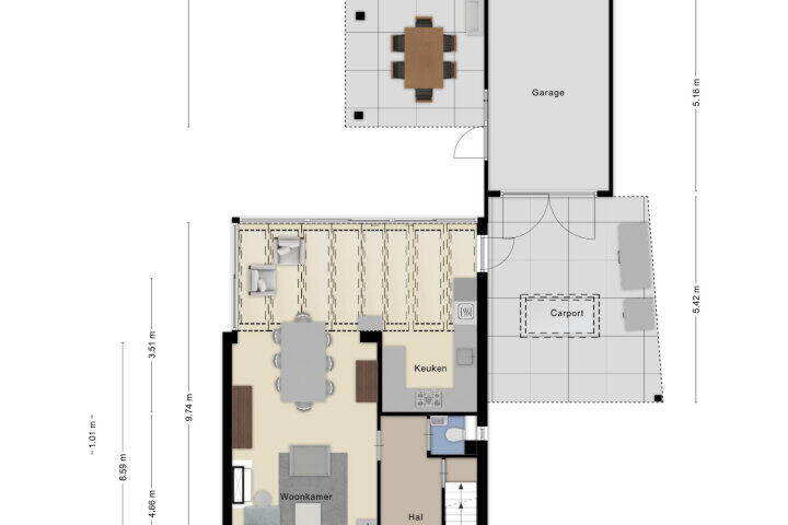 Plattegrond – Bergsebaan 60, Nispen