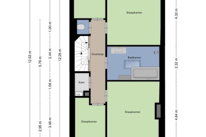 Plattegrond – Bergselaan 161 B, Rotterdam
