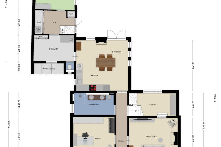 Plattegrond – Bergsestraat 34, Wouw