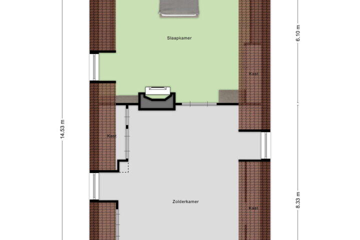 Plattegrond – Bergsestraat 45, Wouw