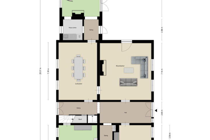 Plattegrond – Bergsestraat 45, Wouw