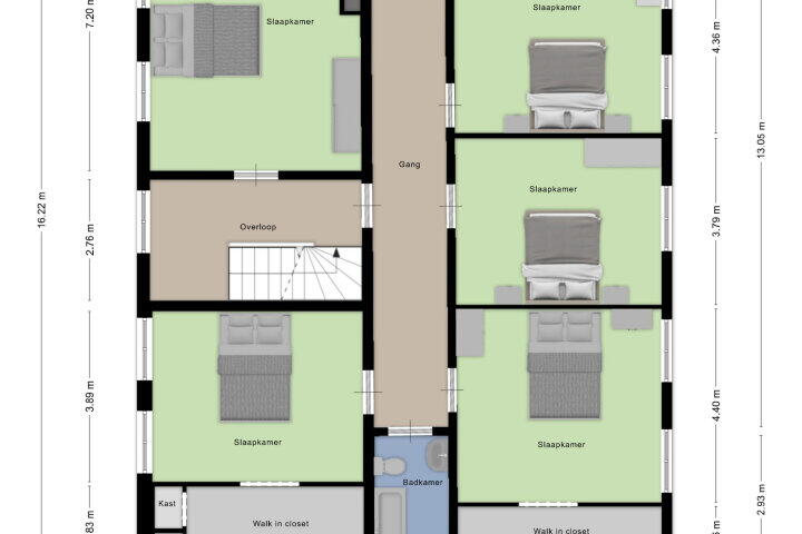 Plattegrond – Bergsestraat 45, Wouw