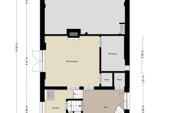 Plattegrond – Bergsestraat 45, Wouw