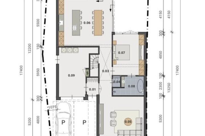 Plattegrond – Bergsestraat 74, Wouw