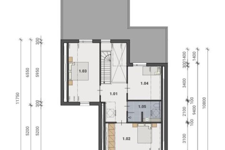 Plattegrond – Bergsestraat 74, Wouw