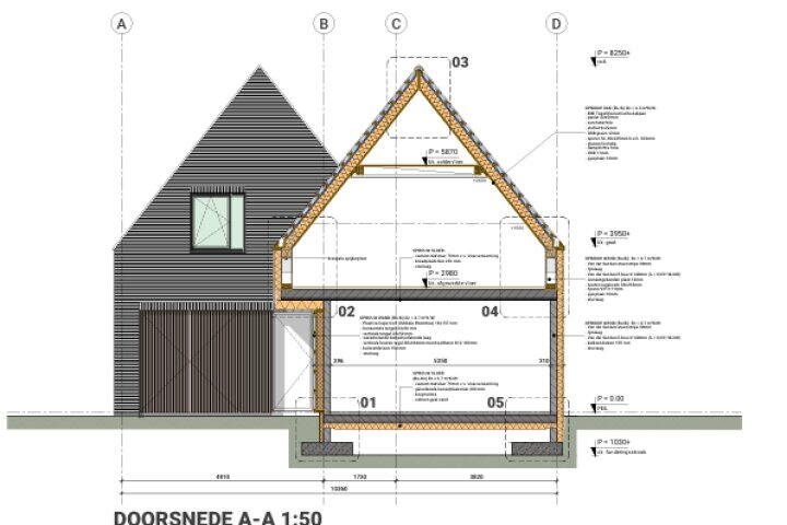 Plattegrond – Bergsestraat 74, Wouw