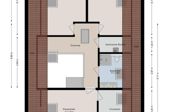 Plattegrond – Bergsteinlaan 5, Tuk