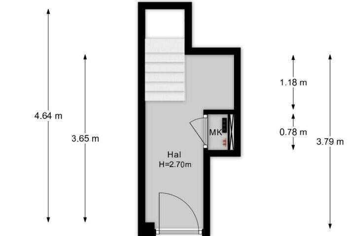 Plattegrond – Bergweg 14 A, Veenendaal