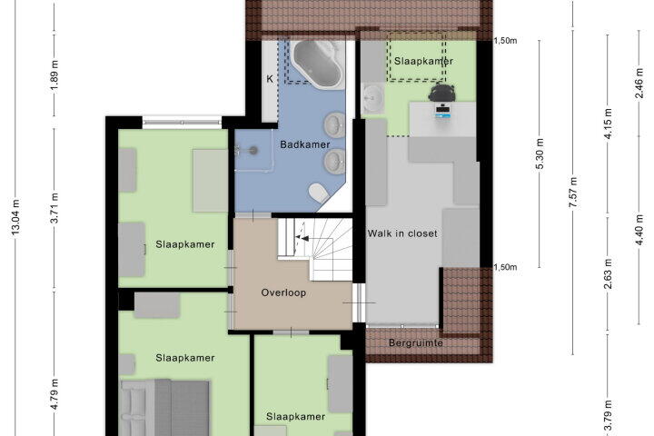 Plattegrond – Berkepad 10, Heerle