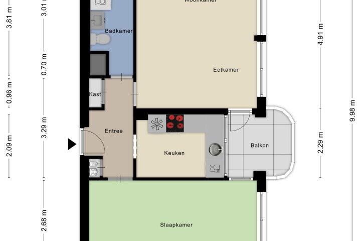Plattegrond – Bernard Shawsingel 184, Amsterdam