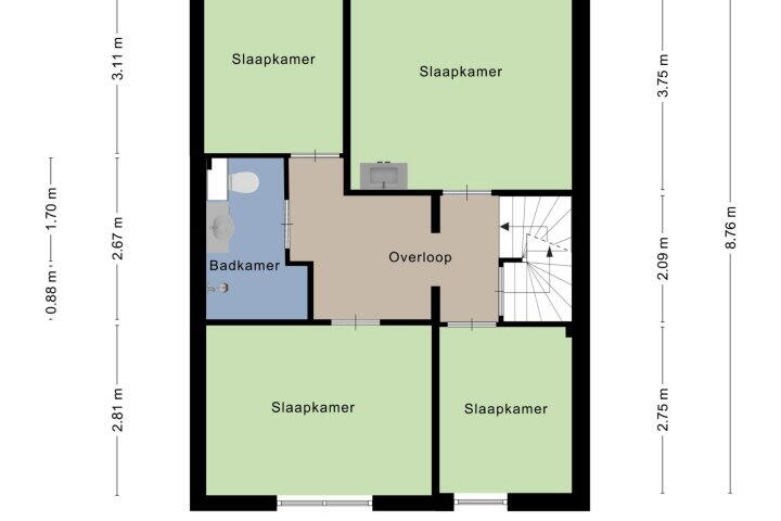 Plattegrond – Bernhard Fabritiuslaan 1, Gasselte