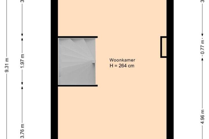 Plattegrond – Bert Haanstrakade 244, Amsterdam