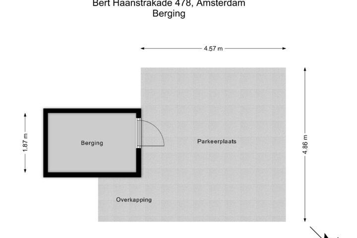 Plattegrond – Bert Haanstrakade 478, Amsterdam
