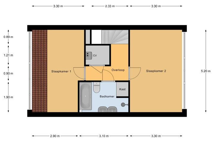Plattegrond – Bertus Aafjeshof 171, Hoorn