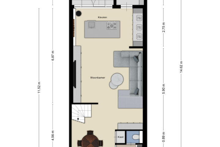 Plattegrond – Beryldijk 60, Roosendaal