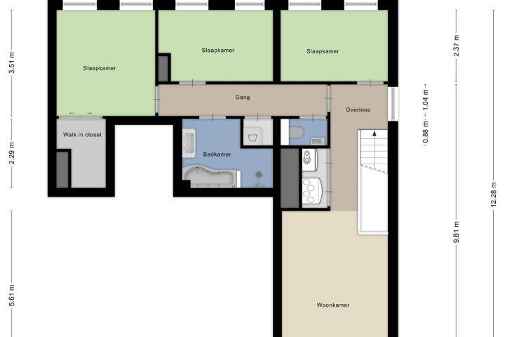 Plattegrond – Betsy Kaiserhof 27, Hoorn (NH)