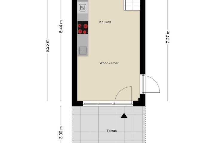 Plattegrond – Betsy Kaiserhof 27, Hoorn