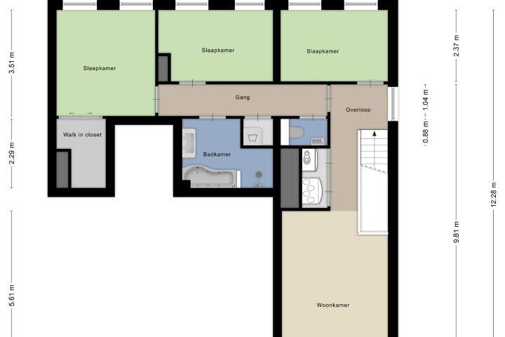 Plattegrond – Betsy Kaiserhof 27, Hoorn