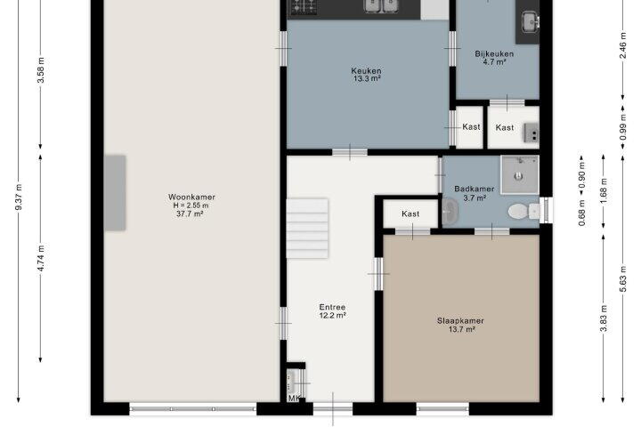 Plan – Beukelaarstraat 5 A, Veghel