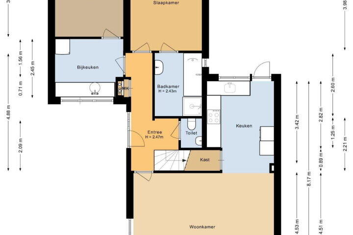 Plattegrond – Beukenhof 29, Lelystad