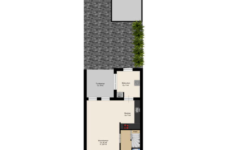 Plattegrond – Beukenlaan 23, Geesbrug