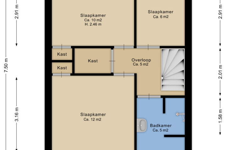Plattegrond – Beukenlaan 23, Geesbrug