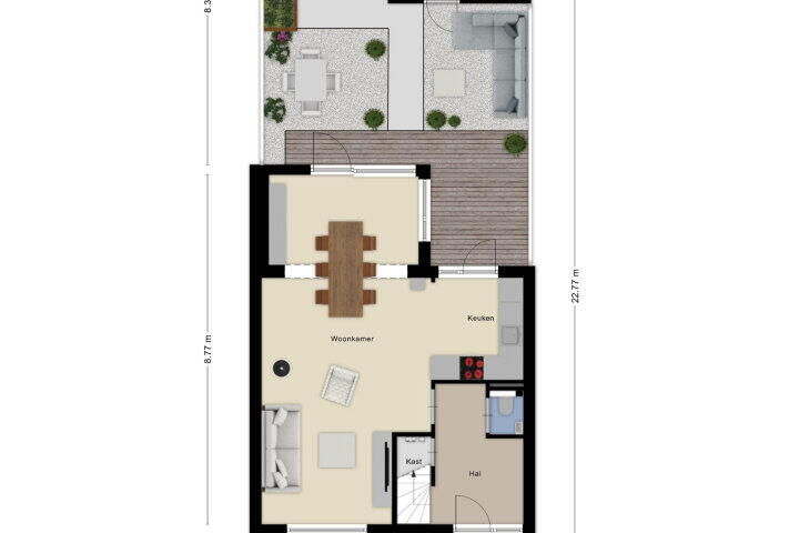 Plattegrond – Beukenlaan 27, Roosendaal