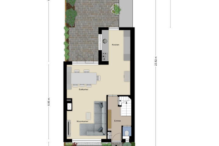 Plattegrond – Beukenlaan 9, Roosendaal