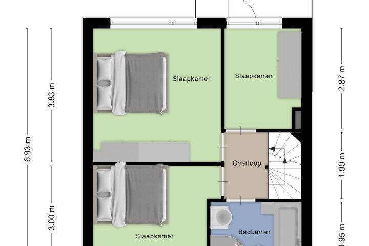Plattegrond – Beukenlaan 9, Roosendaal