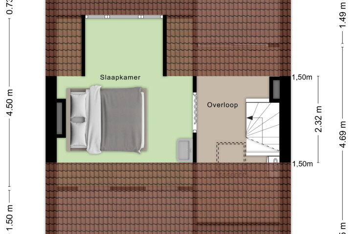 Plattegrond – Beukenlaan 9, Roosendaal