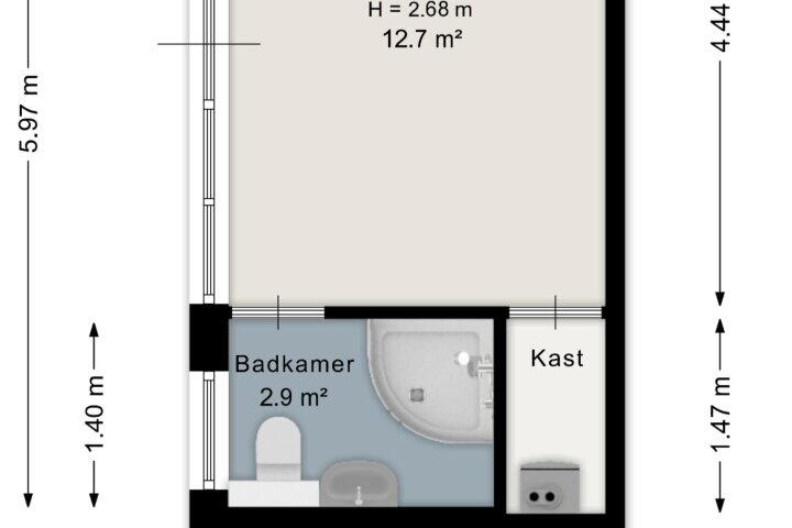 Plattegrond – Beulakerweg 12, Giethoorn