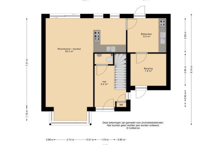 Plattegrond – Beurskensweide 12, Swolgen
