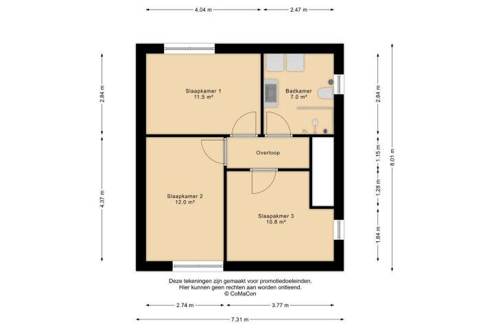 Plattegrond – Beurskensweide 12, Swolgen